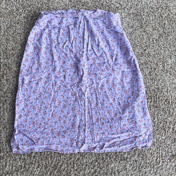 Aeropostale Lavender Floral Midi Skirt - Picture 1 of 3